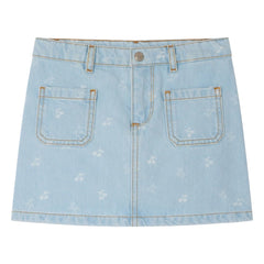 Bonpoint - Tison Cerises Denim Etek | Açık Mavi