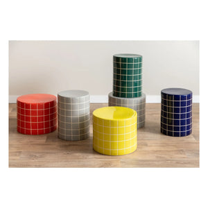 Present Time - Retro Tiles Yan Sehpa | Kobalt
