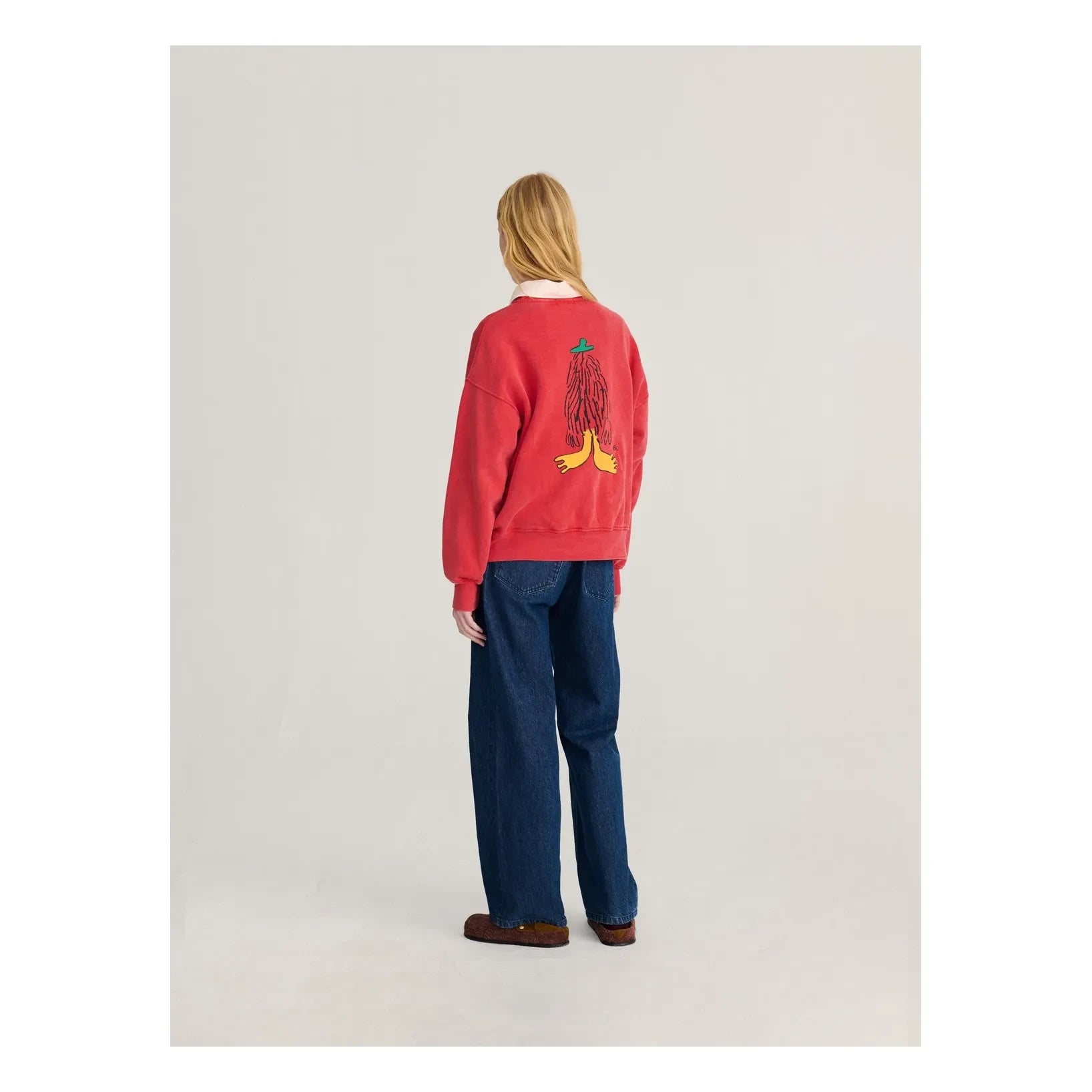 Bobo Choses - Sudadera de algodón orgánico Hidden Monster | Roja