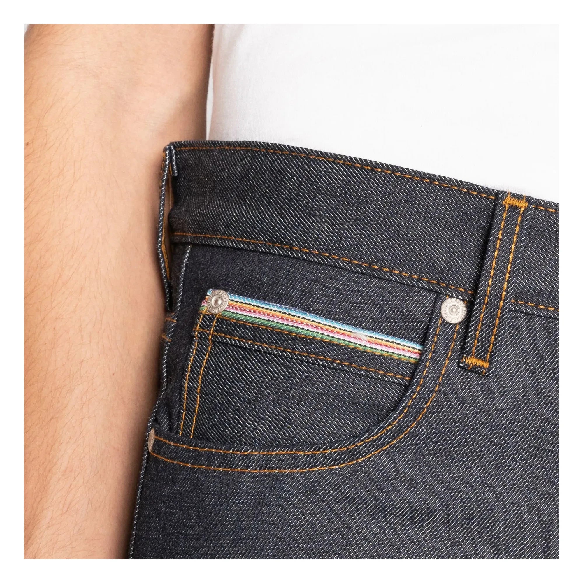 Naked & Famous - Pantalones vaqueros Super Guy Dia De Los Muertos Selvedge | Índigo