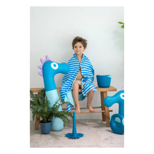 Toalla de playa de microfibra Quut - Circuit | Azul
