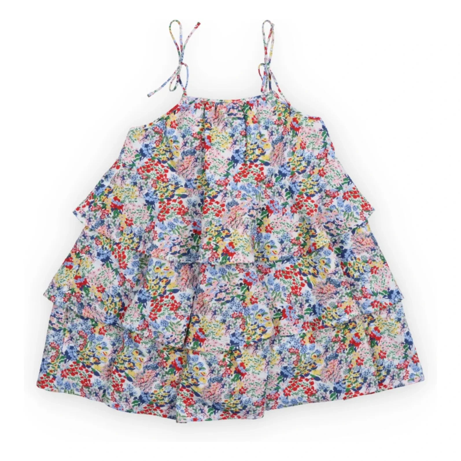 the new society - Verbena Fleurie Vestido con Volantes | Azul