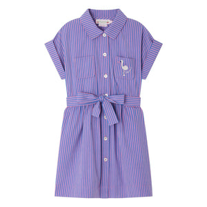 Bonpoint - Vestido de algodón orgánico a rayas Gisèle | Malva
