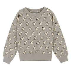 Emile et Ida - Sudadera de algodón orgánico con ardillas | Gris