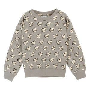Emile et Ida - Sudadera de algodón orgánico con ardillas | Gris