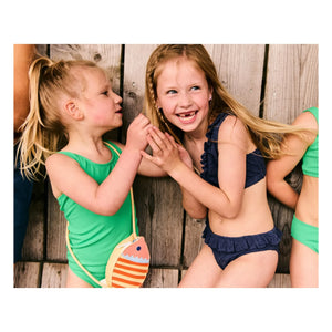 Beachlife - Bañador de fibra reciclada con textura liso | Verde