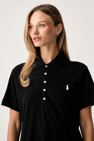 Camiseta de algodón para mujer con cuello Polo Ralph Lauren