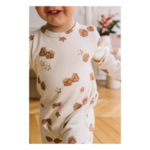 Studio Bohème - Tombul Noel organik pamuklu pijama | Ekru