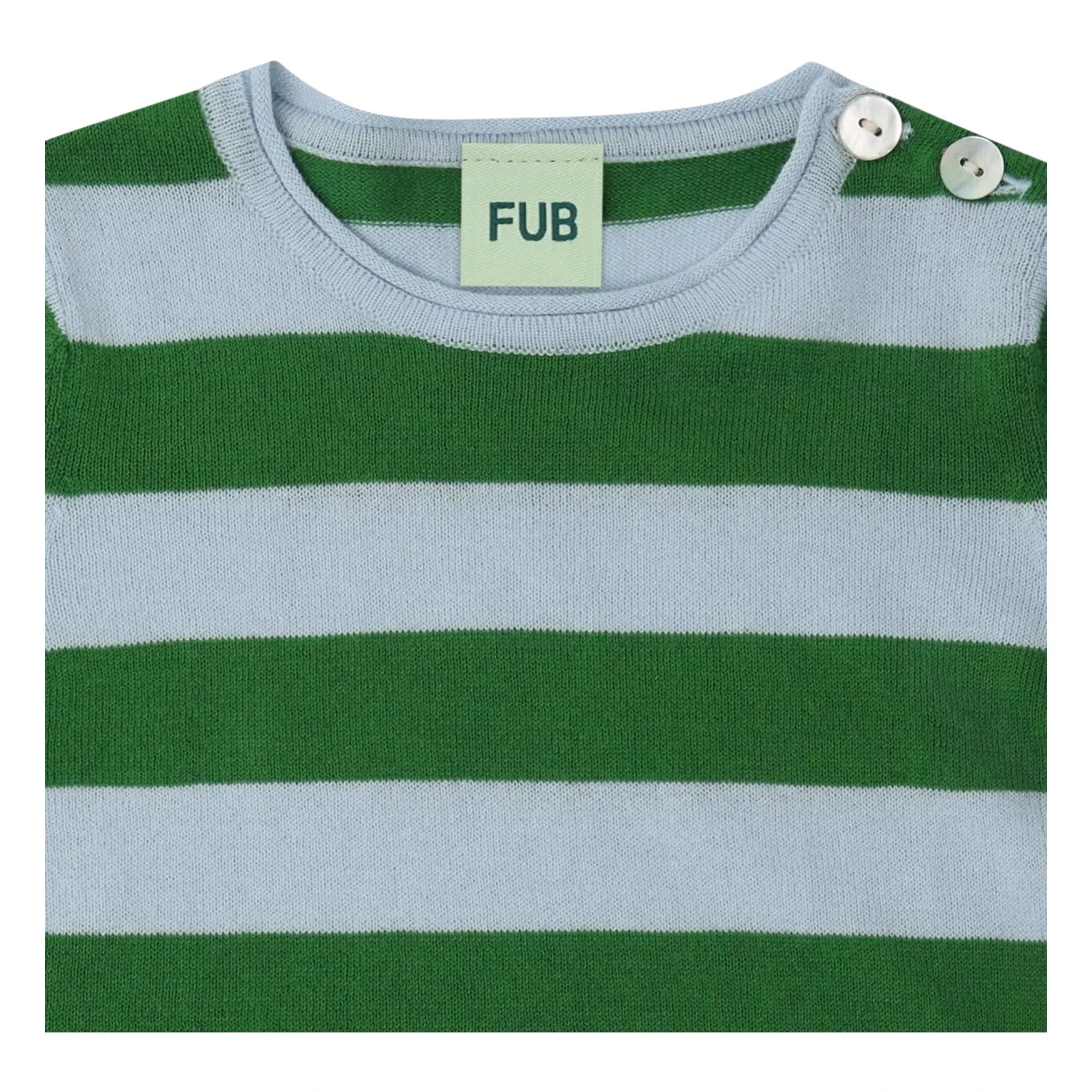 FUB - Body de algodón orgánico a rayas | Verde