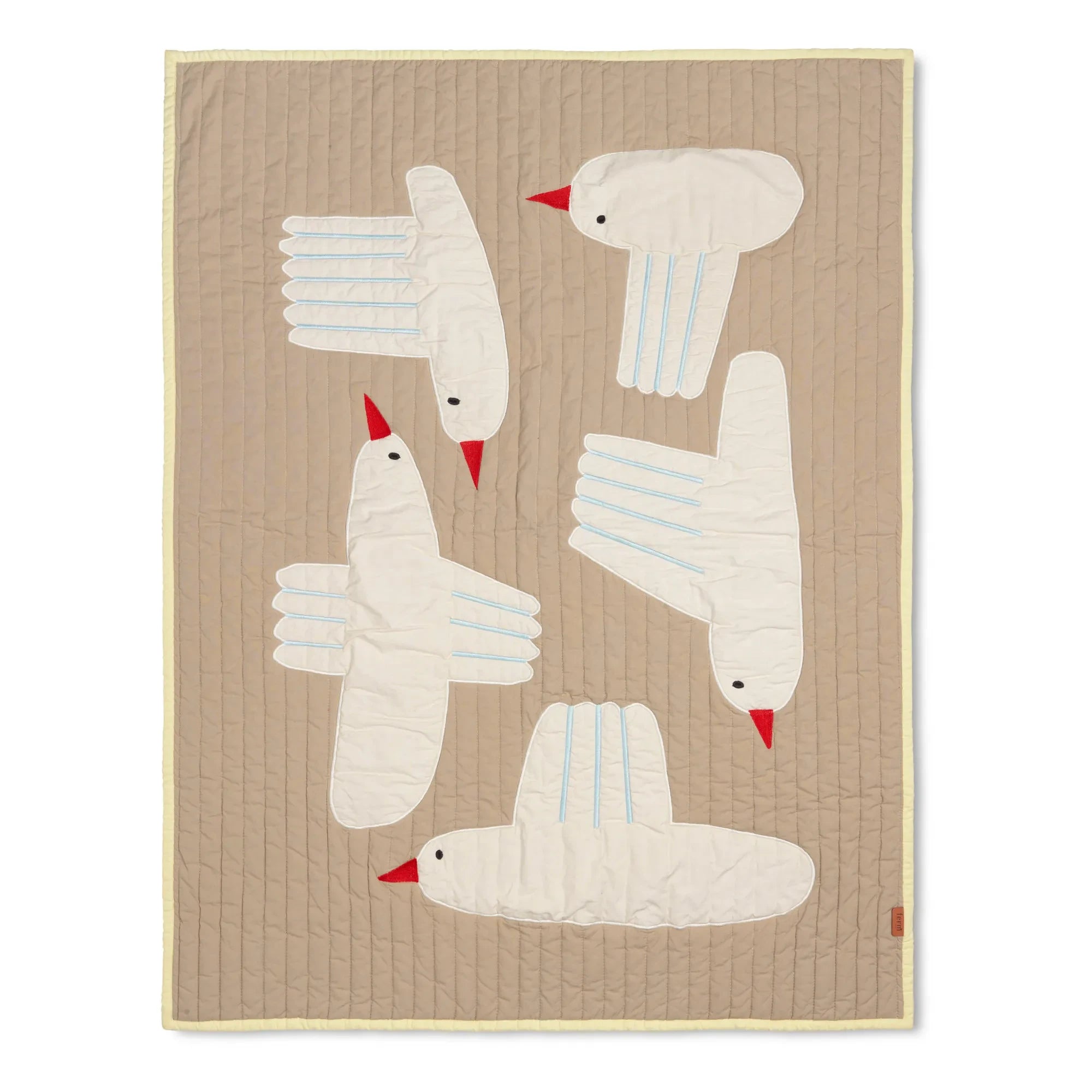 Ferm Living Kids - Manta Bird de algodón