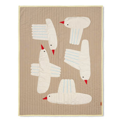 Ferm Living Kids - Manta Bird de algodón