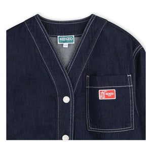Kenzo - Chaqueta vaquera con cuello de pico Kenzo Garden | Azul oscuro