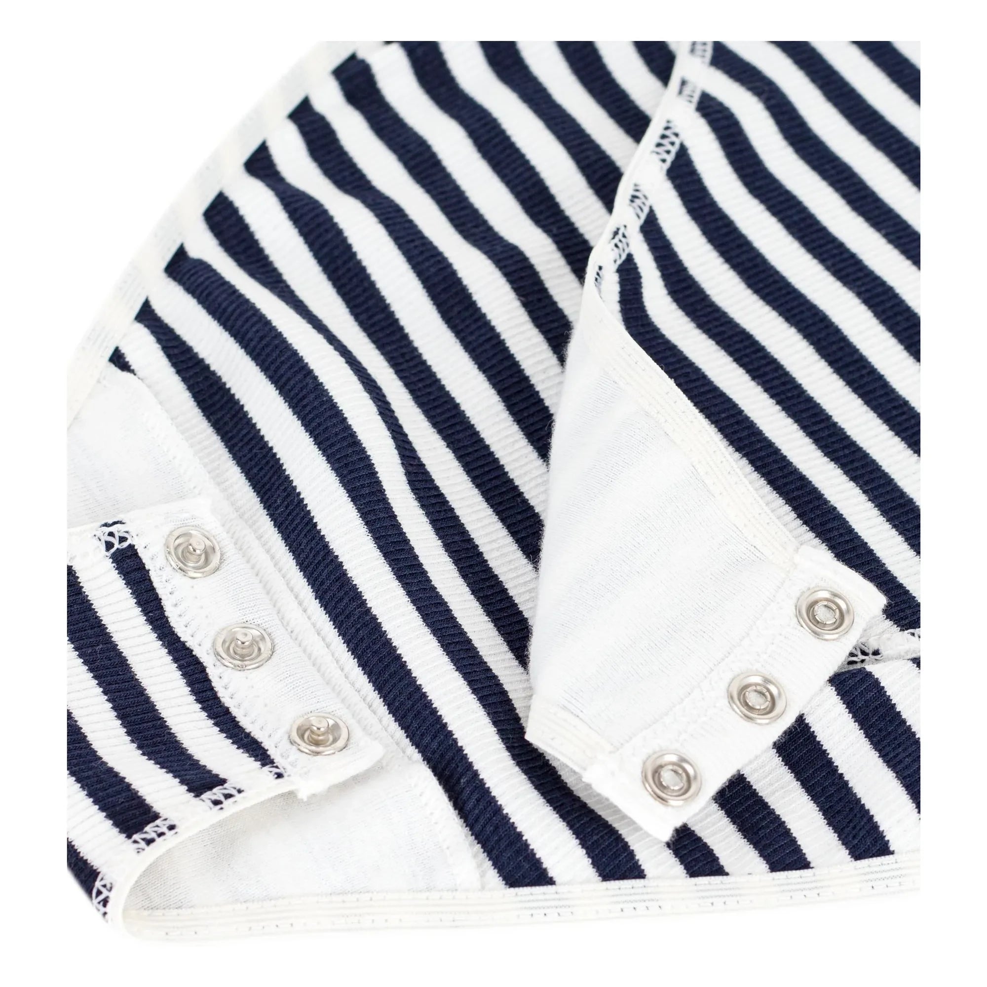 Petit Bateau - Body de algodón orgánico acanalado a rayas | Azul marino