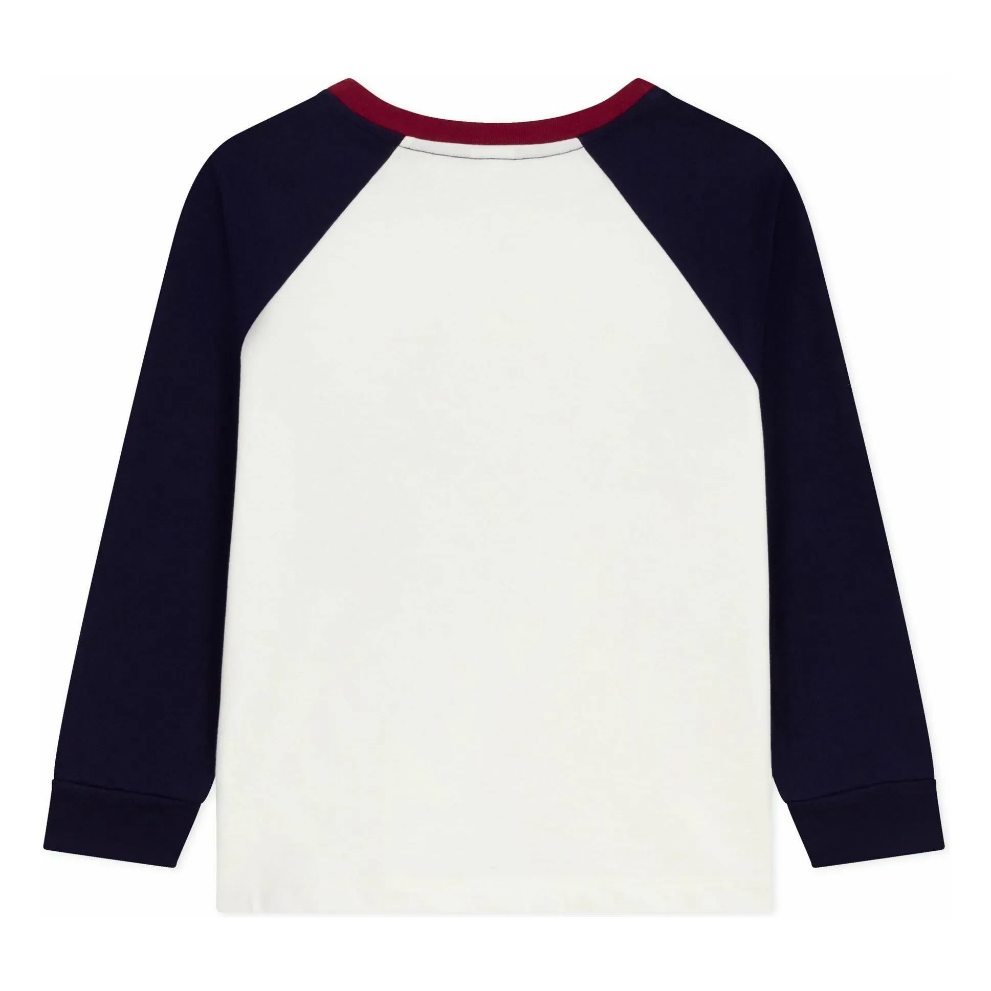 Petit Bateau - Camiseta Béisbol Petit Bateau Algodón Orgánico | Crudo