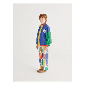 Bobo Choses - Chaqueta de chándal de fibra reciclada con bloques de color | Azul