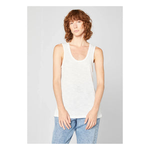 Camiseta de tirantes American Vintage con cuello en U - Jacksonville | Blanco