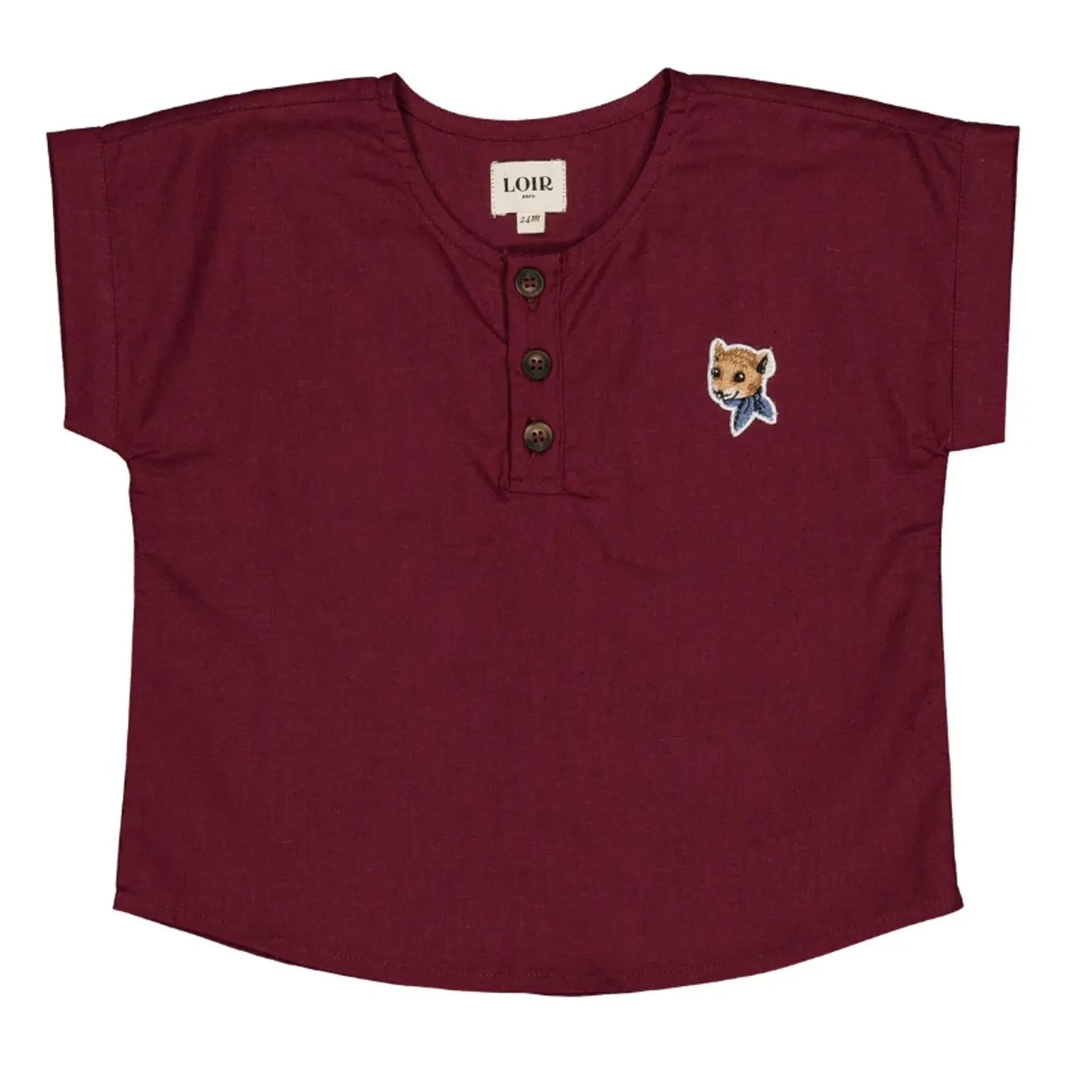 Loir - Chaqueta Corta de Lino | Burdeos