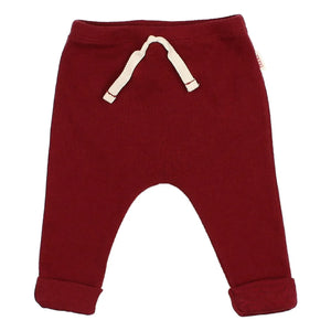 Búho - Leggings Acanalados con Puños | Burdeos