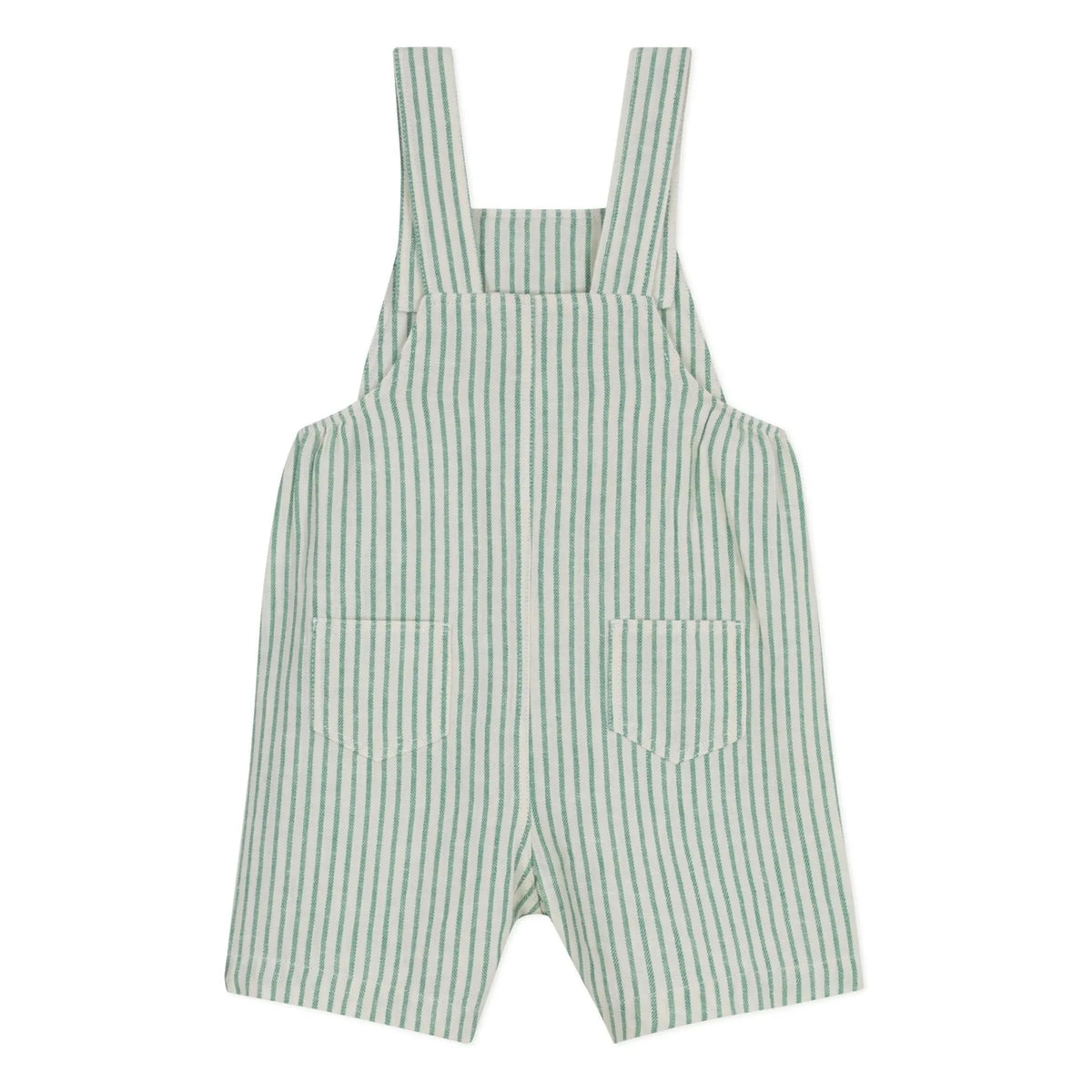 Petit Bateau - Peto corto de lino a rayas | Verde