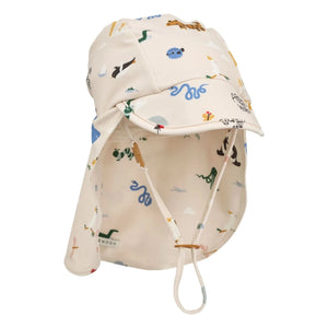 Liewood - Sombrero Cecilia con protección UV y diseño animal | Crudo
