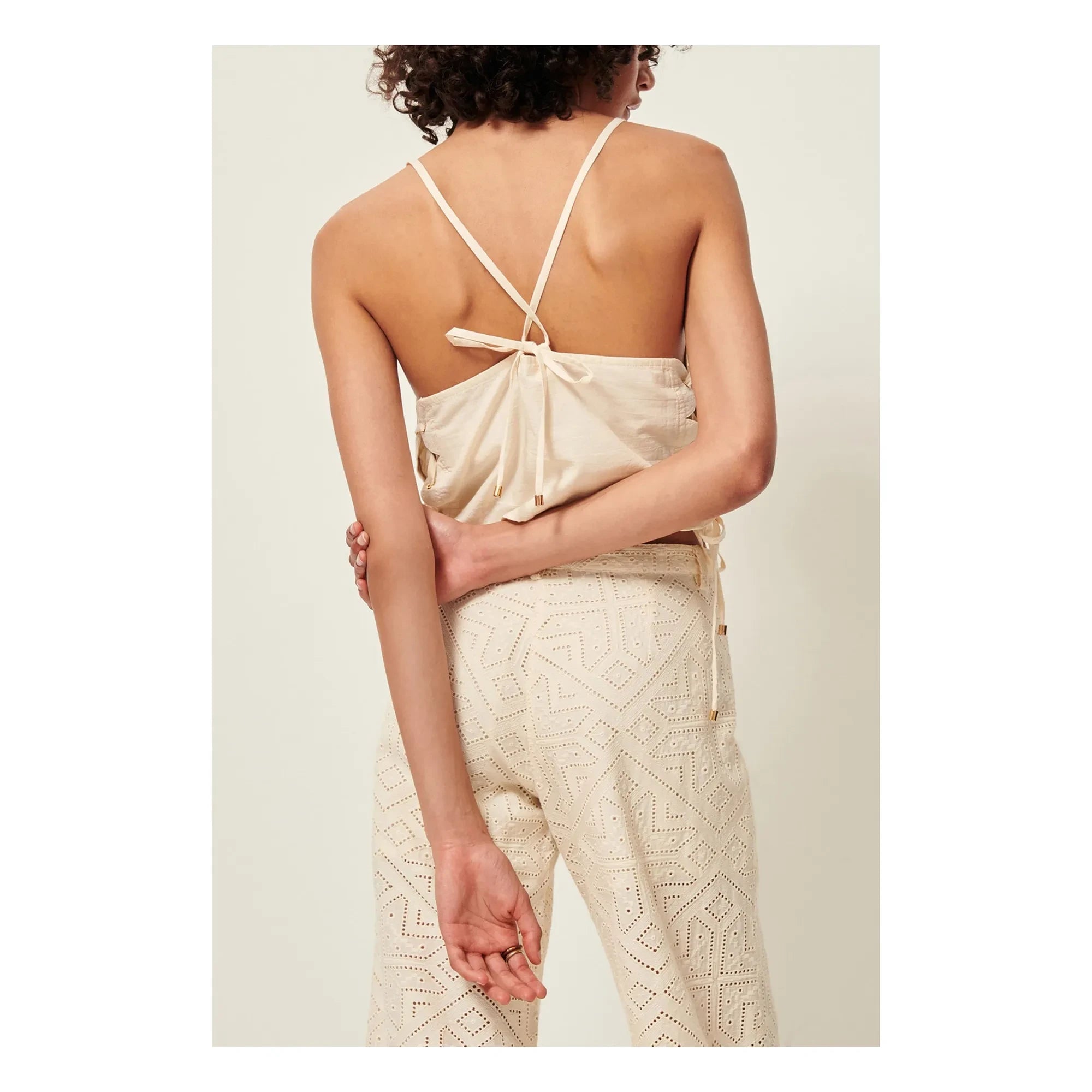 Sessùn - Camiseta de tirantes de algodón Haydee | Crudo