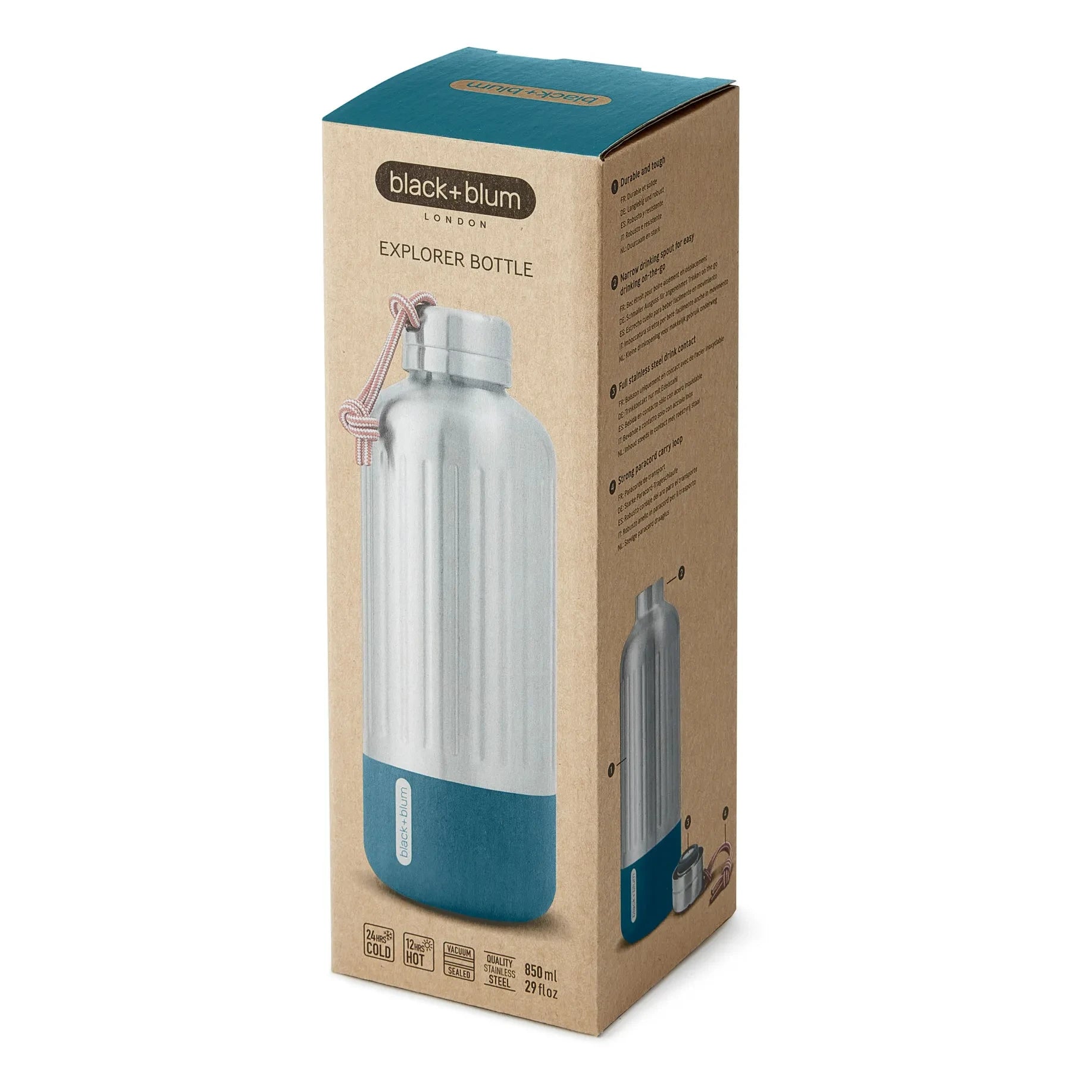 Black + Blum - Botella de Acero Inoxidable L | Azul