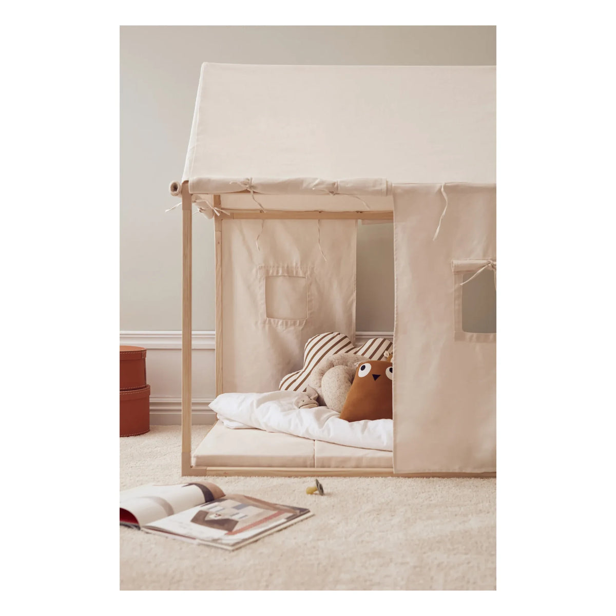 Kid's Concept - Casa de Algodón y Madera | Blanco Roto