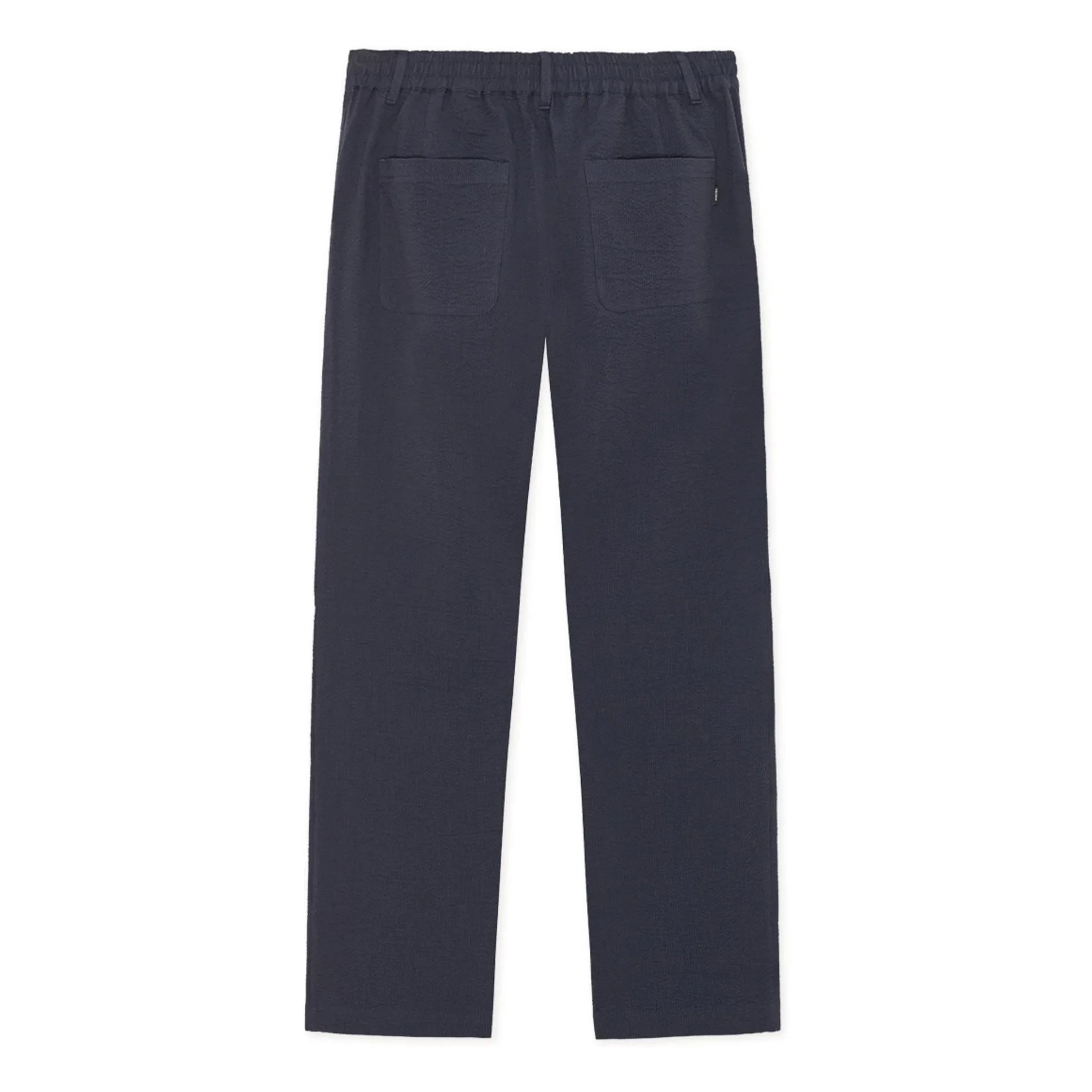Les Deux - Pantalones Seersucker | Azul oscuro