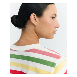 Thinking Mu - Camiseta de rayas Zowie de algodón orgánico | Amarillo