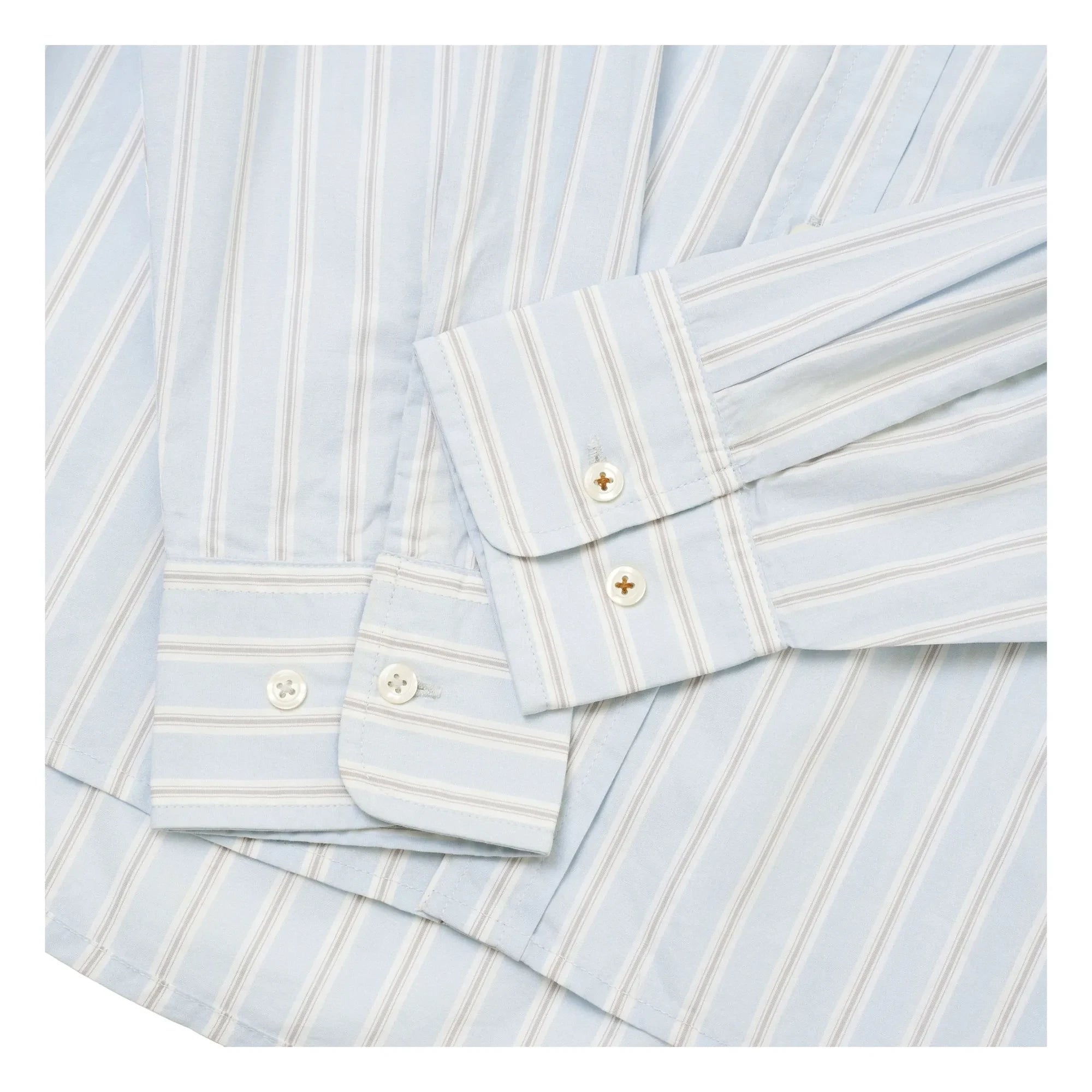 Universal Works - Camisa a rayas Lazy Day | Azul claro