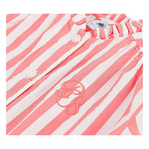 Petit Bateau - Blusa de algodón orgánico a rayas | Coral