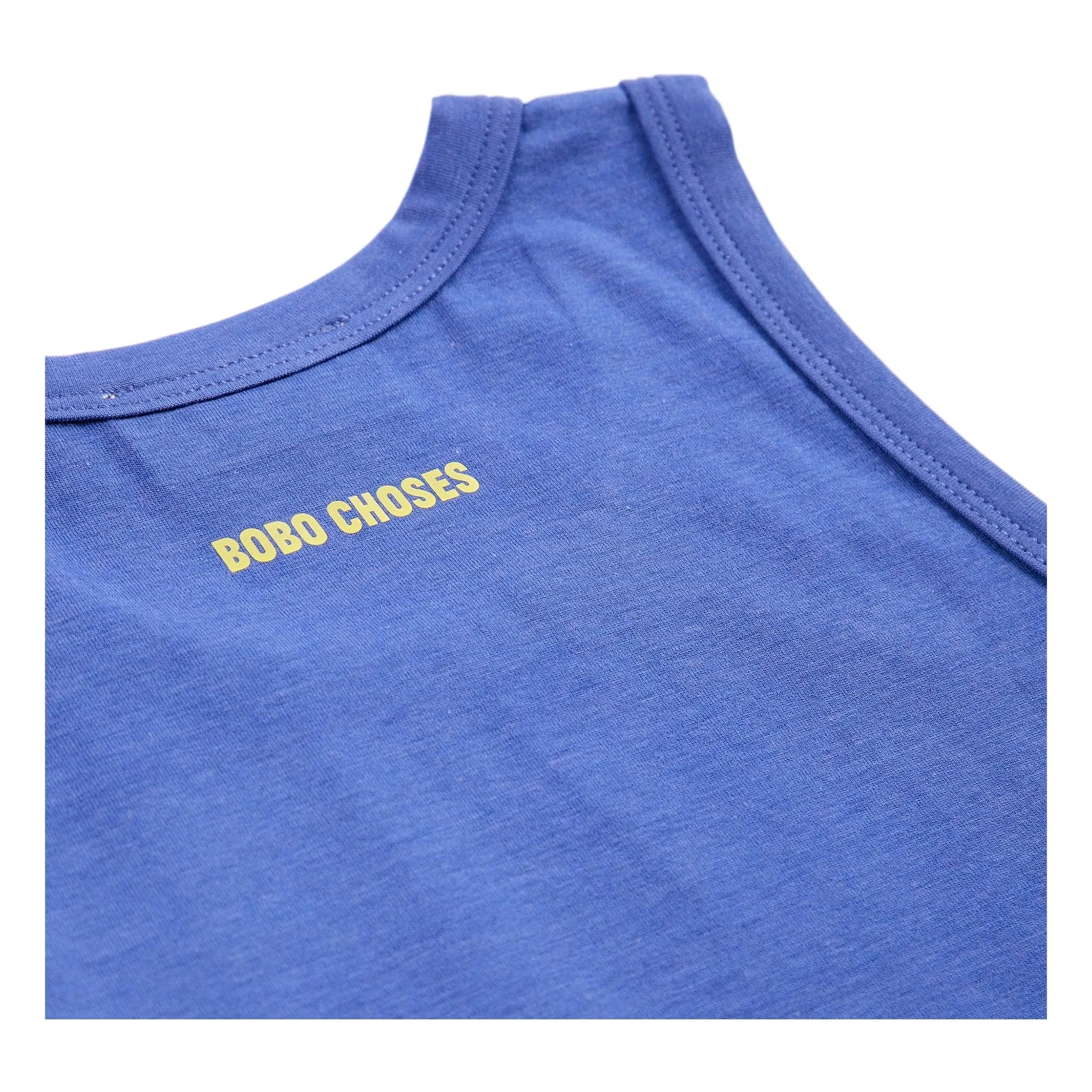Bobo Choses - Camiseta sin mangas modal y algodón orgánico Have Fun Face | Azul real