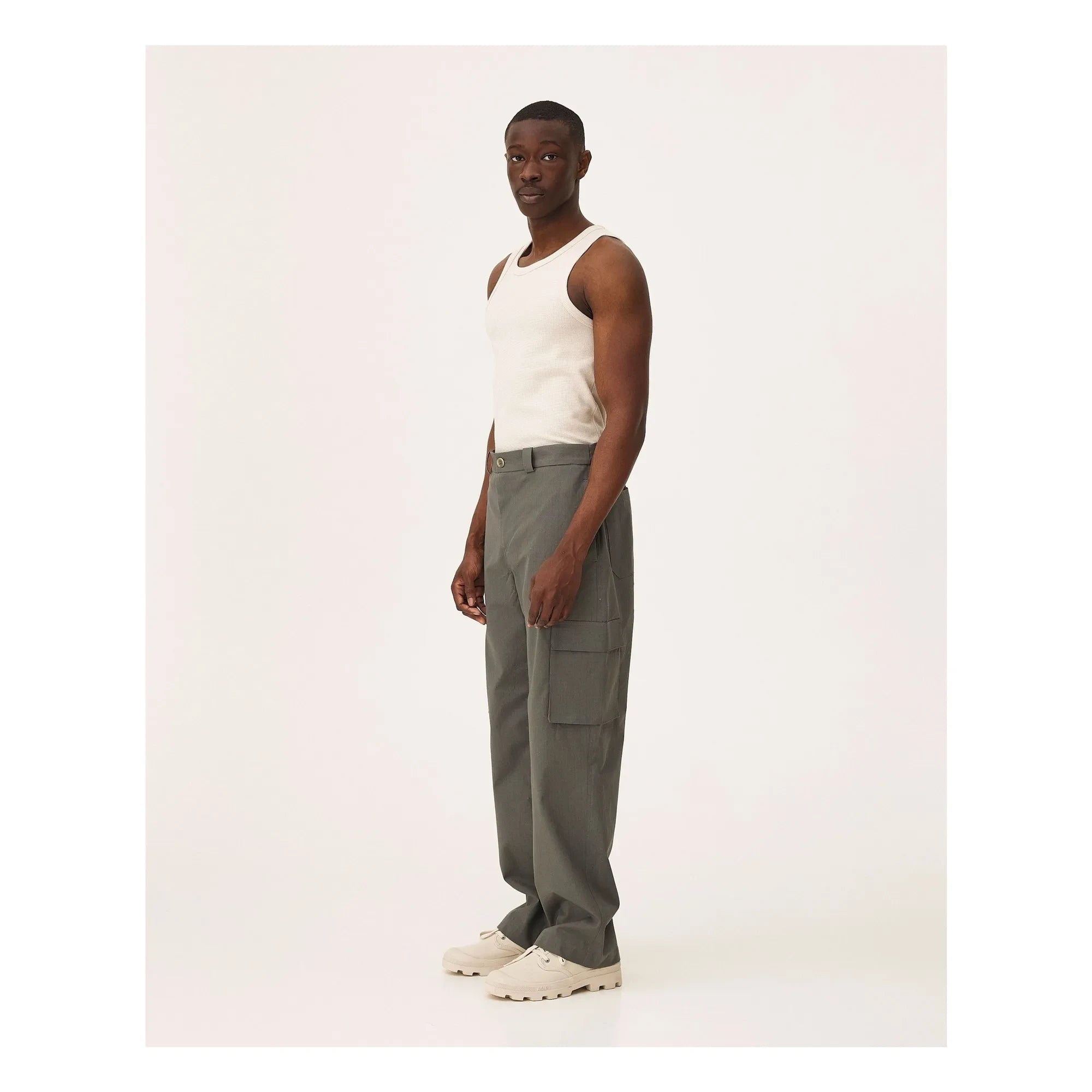 Noyoco - Pantalones Cargo de Algodón Orgánico | Caqui