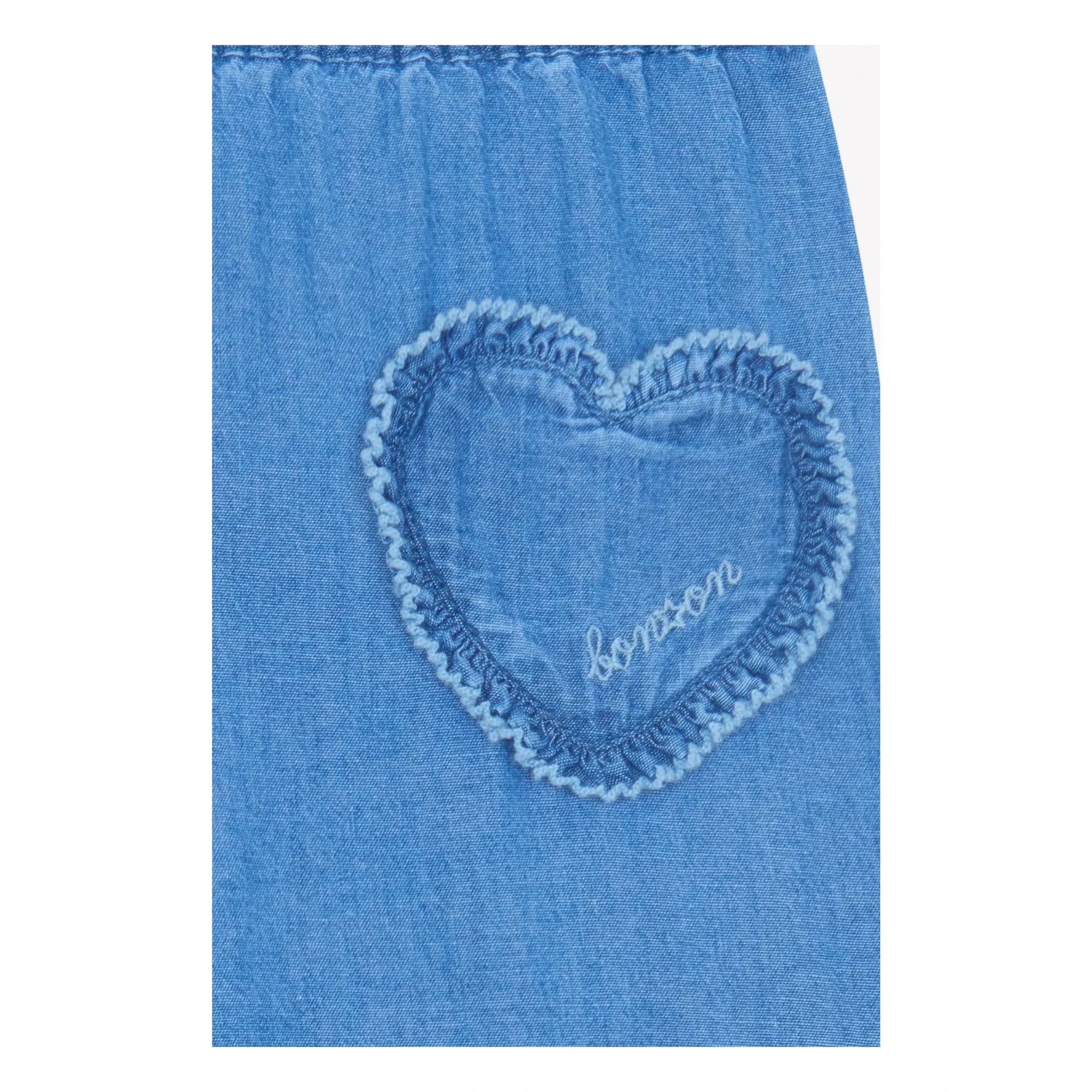 Bonton - Jeans de mezclilla con corazón de hebilla | Azul