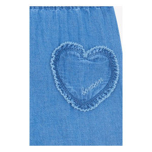 Bonton - Jeans de mezclilla con corazón de hebilla | Azul