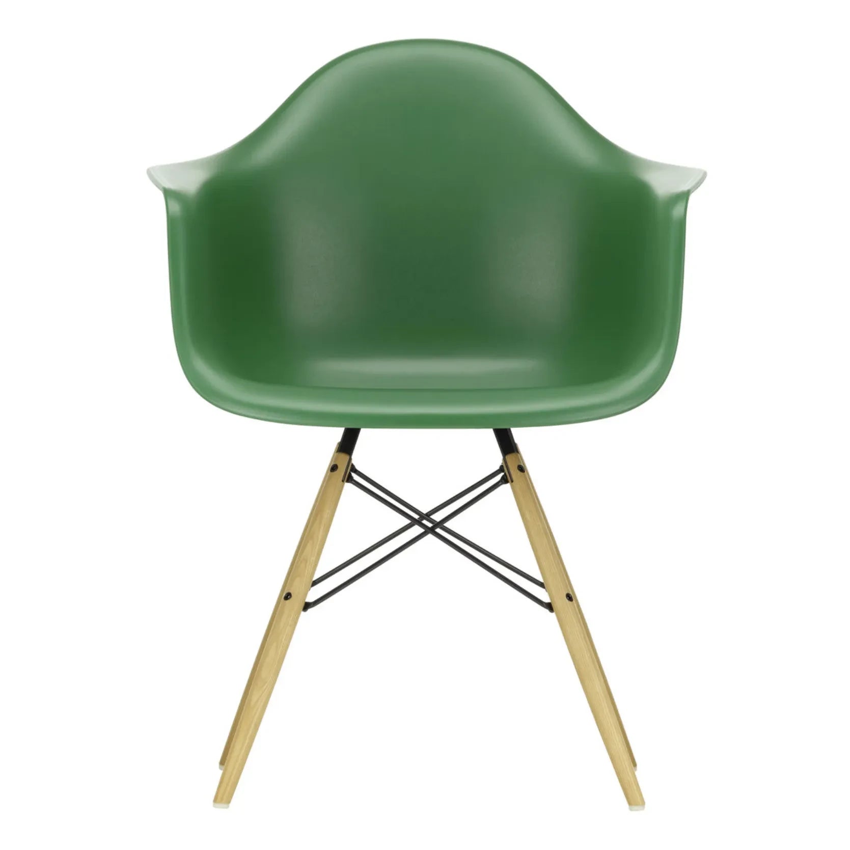 Vitra - Silla DAW - base de arce - Charles & Ray Eames | Verde esmeralda