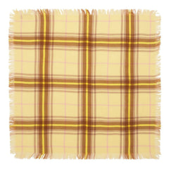 Bompard - Mini Tartán Cuadros Cachemira Bufanda | Amarillo limón