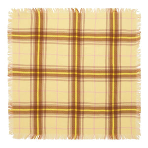 Bompard - Mini Tartán Cuadros Cachemira Bufanda | Amarillo limón