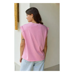 Marlot Paris - Camiseta de Algodón Orgánico Max - Colección Mujer | Rosa