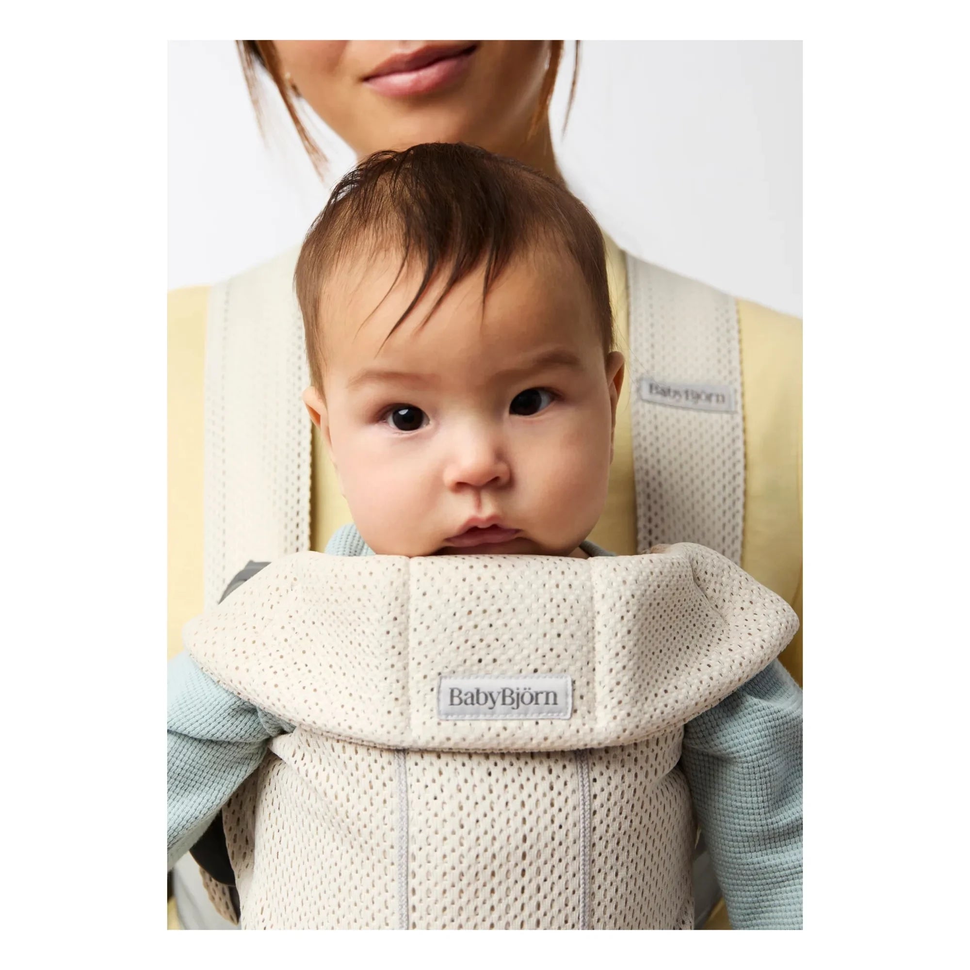 BabyBjörn - Mochila portabebés Mini de malla | Crema