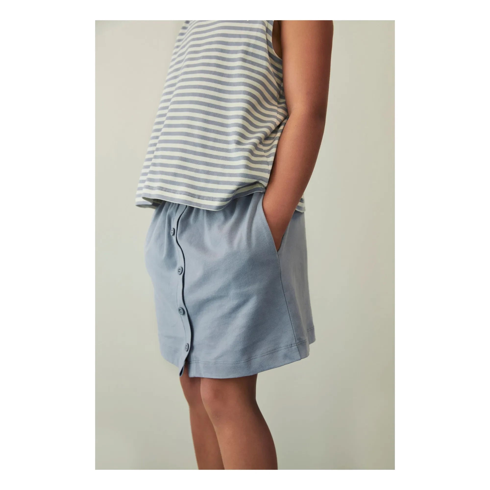 Gray Label - Falda de algodón orgánico | Azul hielo