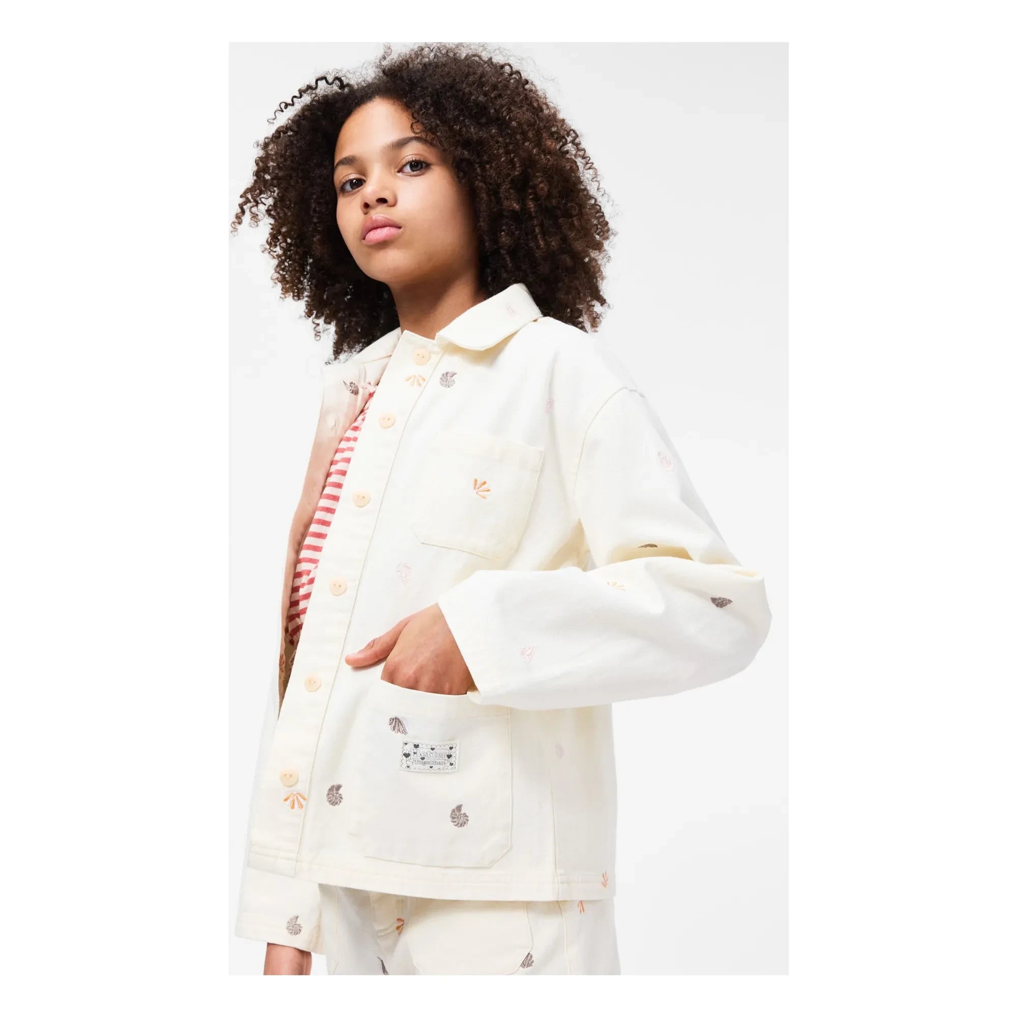 Molo - Chaqueta de algodón orgánico Hellen Coquillages | Crudo