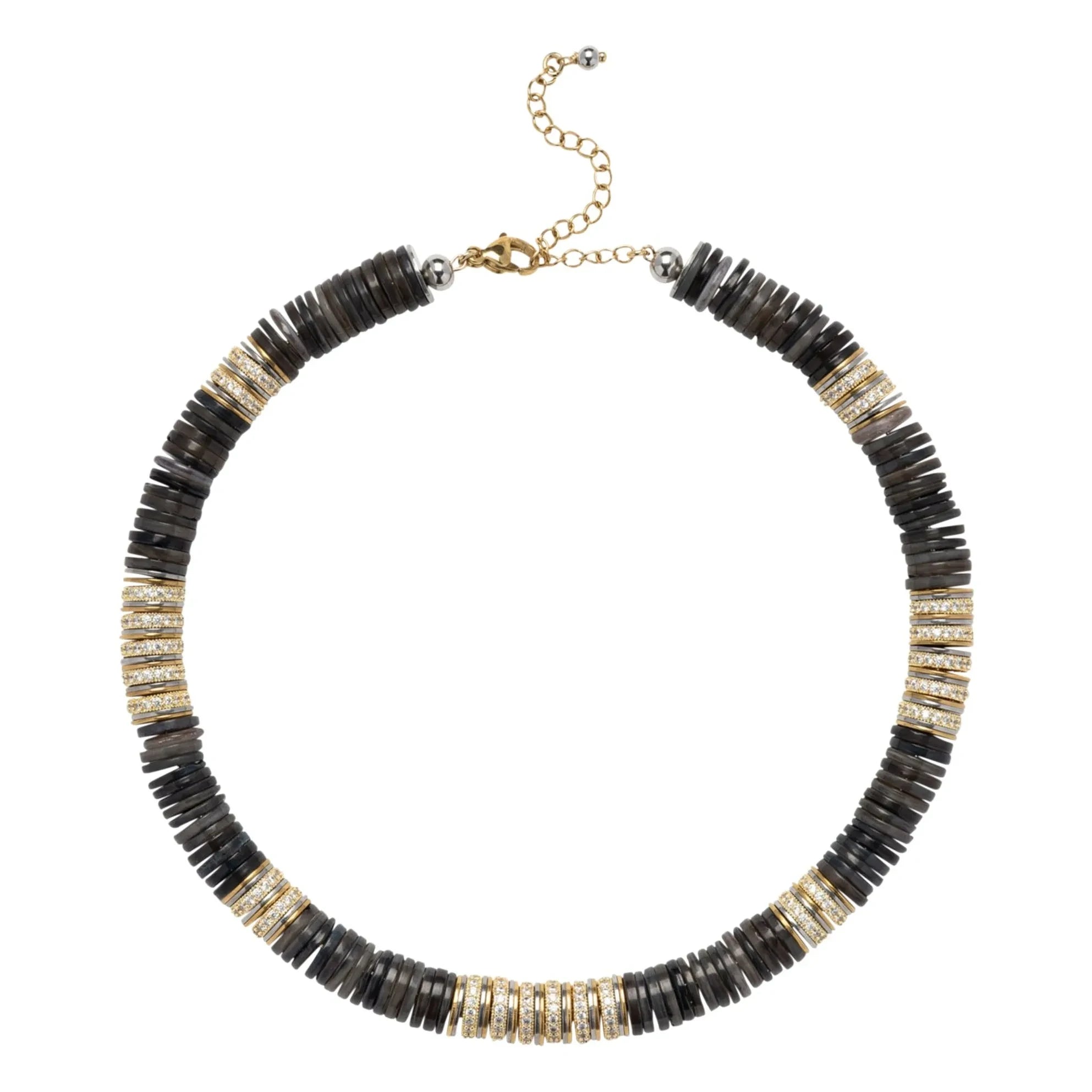 Sigal - Collar Rondelle esculpido | Negro