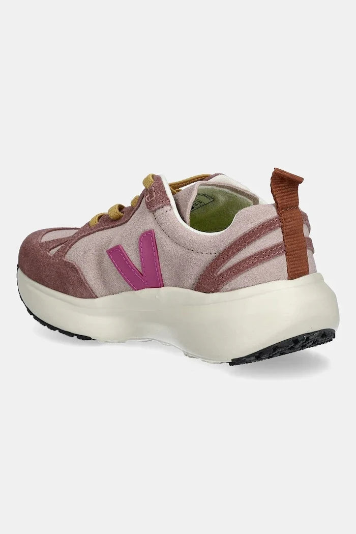 Zapatilla deportiva infantil de ante Veja Small Canary Light
