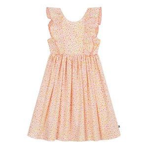 Petit Bateau - Vestido de popelín de algodón orgánico con lunares | Coral