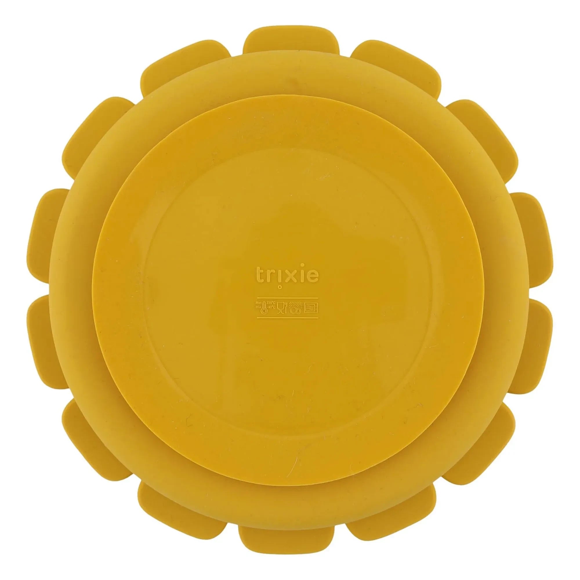 Trixie - Plato con ventosa y divisiones Mr. Lion | Amarillo