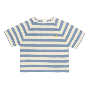 Jenest - Camiseta de algodón orgánico a rayas | Azul