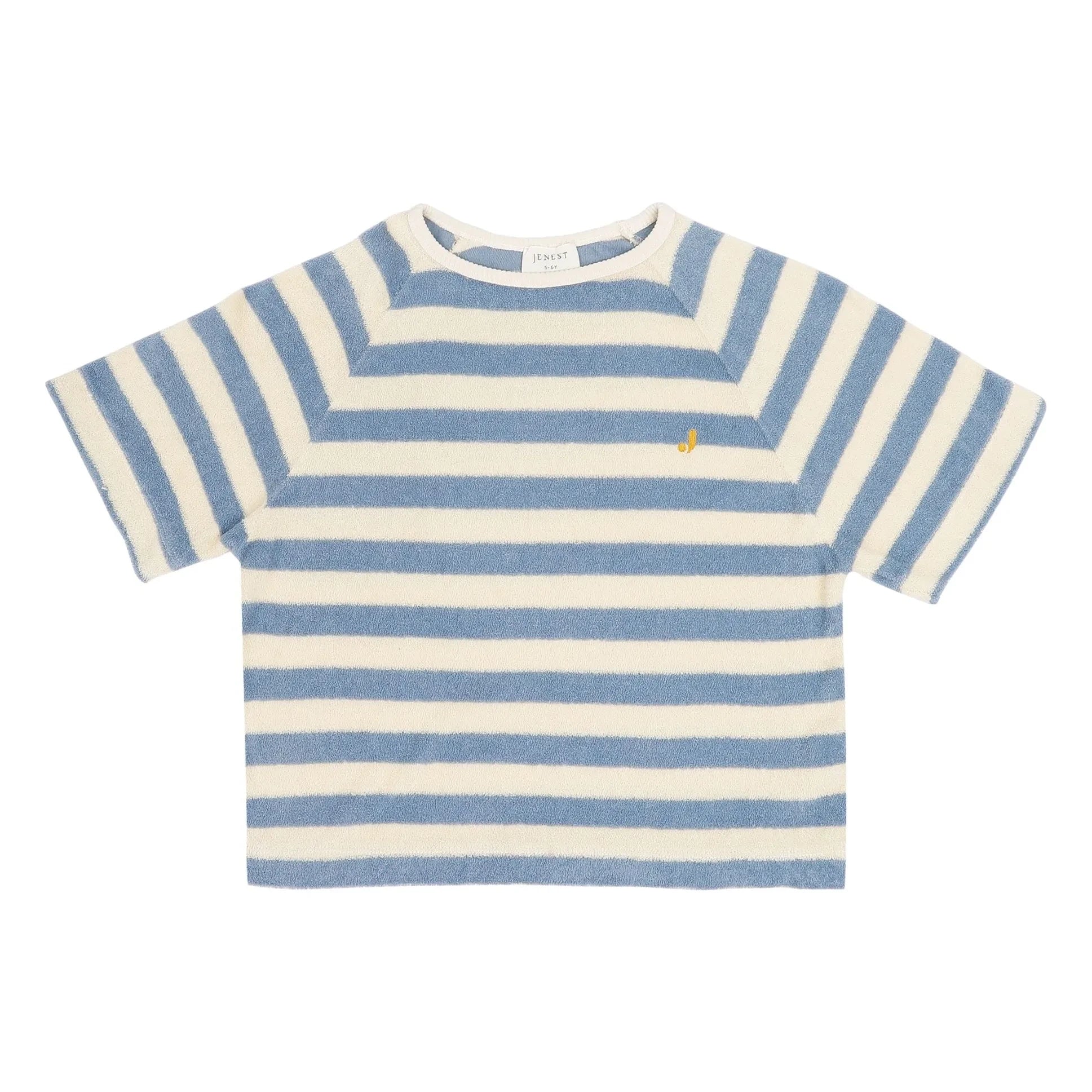 Jenest - Camiseta de algodón orgánico a rayas | Azul