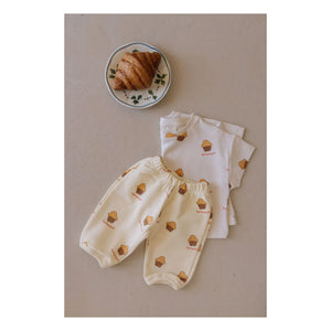 Studio Bohème - Pantalones polares de algodón orgánico Porgy Brioches | Amarillo claro
