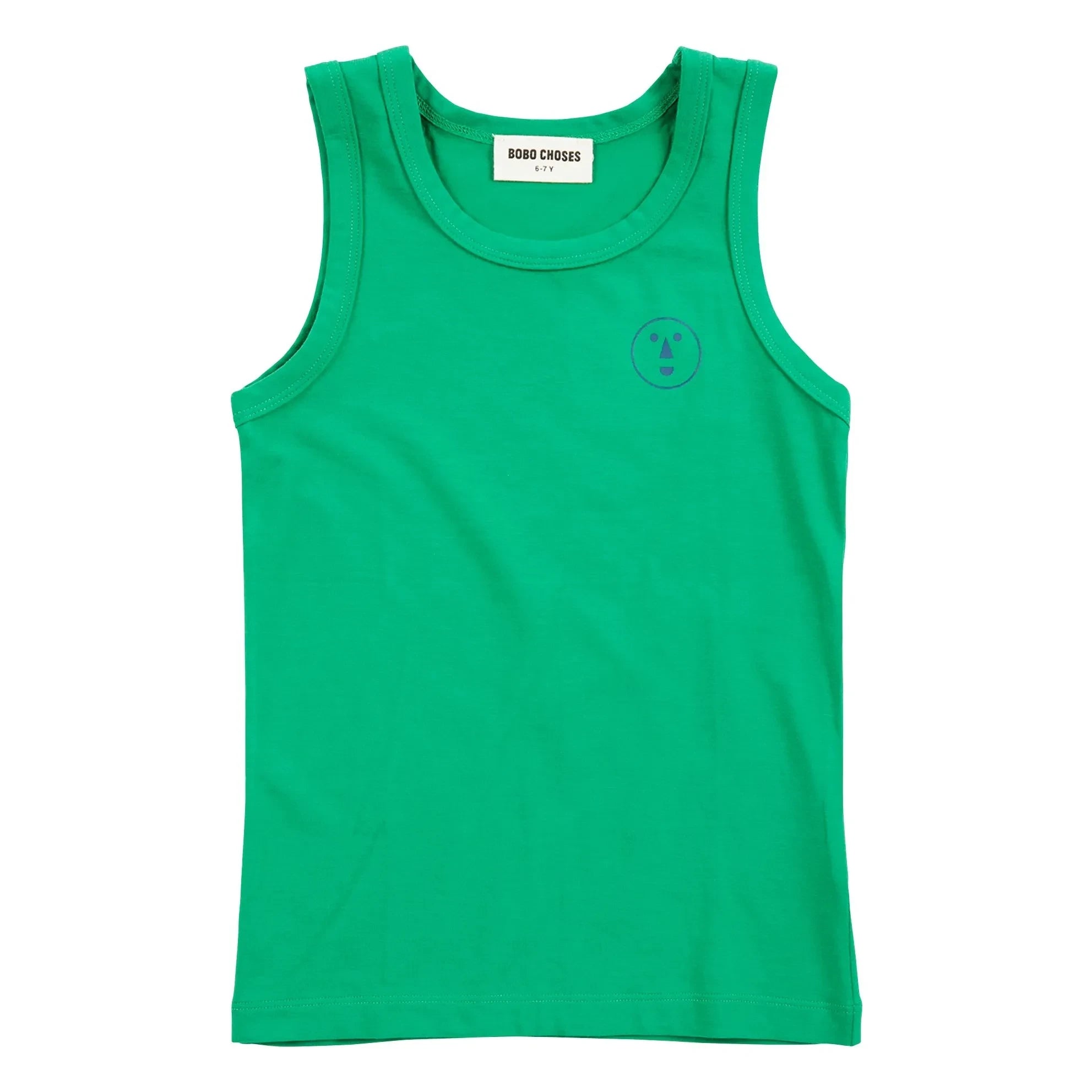 Bobo Choses - Camiseta sin mangas de modal y algodón orgánico con Have Fun Face | Verde